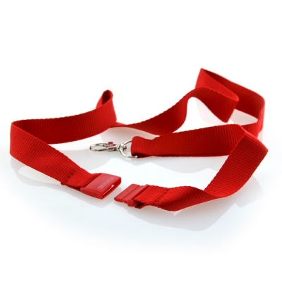 Snur textil Lanyard, Office box rosu, 2 x 90 cm